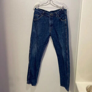 Wrangler mens denim blue jeans